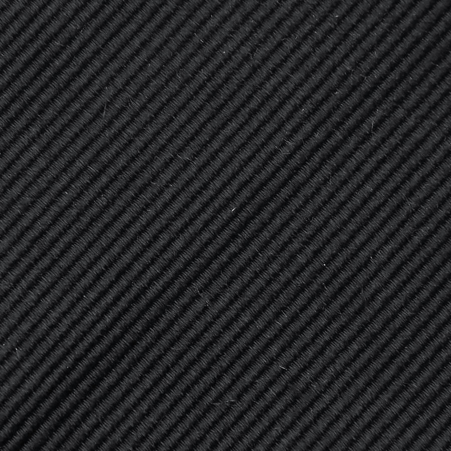 Plain Repp Bespoke Silk Tie - Black