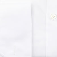 Twill Semi Spread Shirt - White - French Cuffs