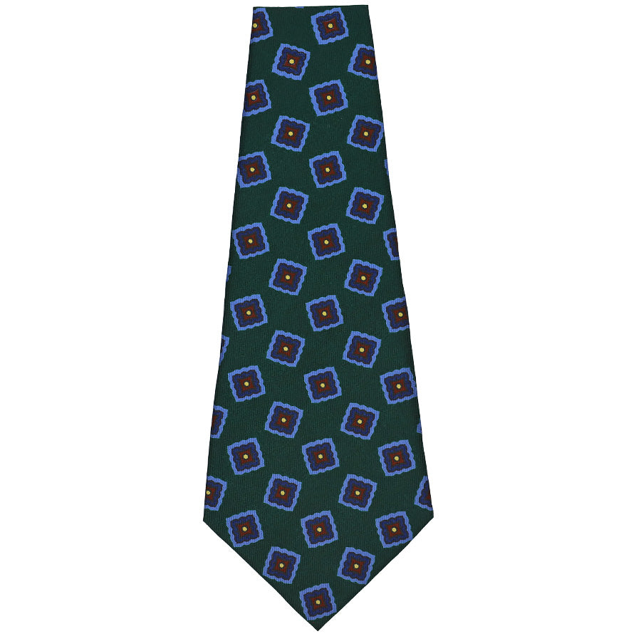 Ancient Madder Silk Bespoke Tie - Forest