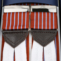 Barathea Braces - Rust / Sky Blue