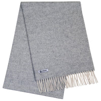 Cashmere Herringbone Scarf - Light Grey