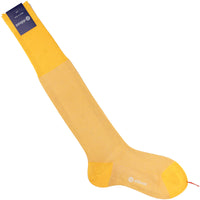 Knee Socks - Herringbone - Yellow - Cotton