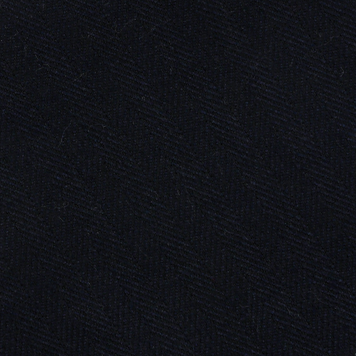 Herringbone Bespoke Wool Tie - Midnight