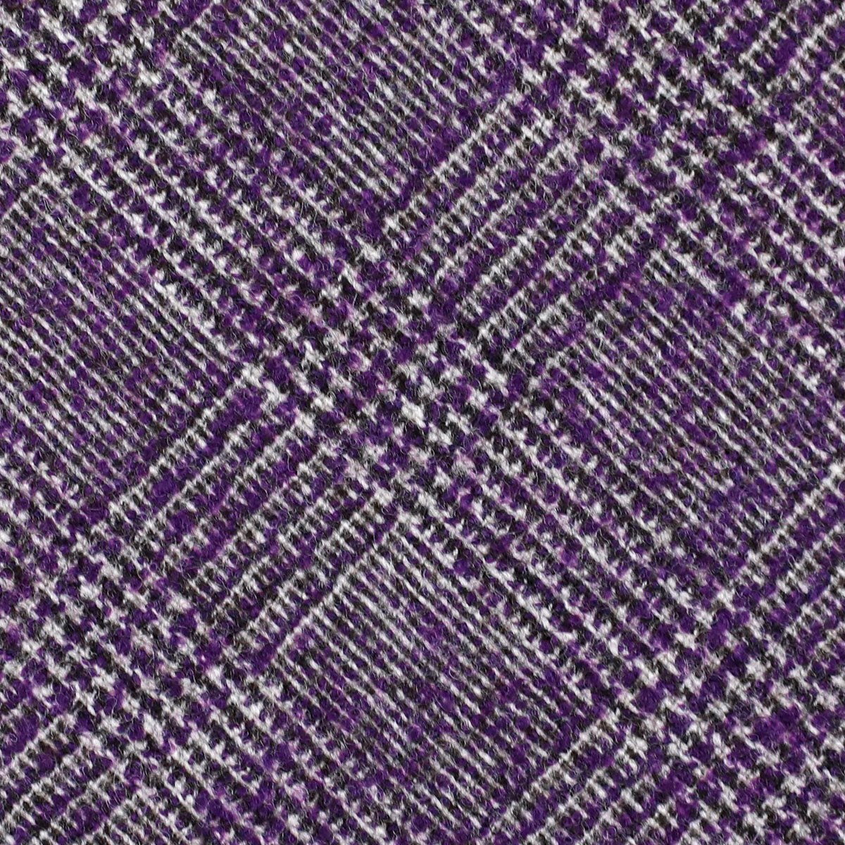 Glencheck Bespoke Wool Tie - Purple