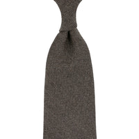 Plain Cashmere Tie - Hazelnut - Hand-Rolled