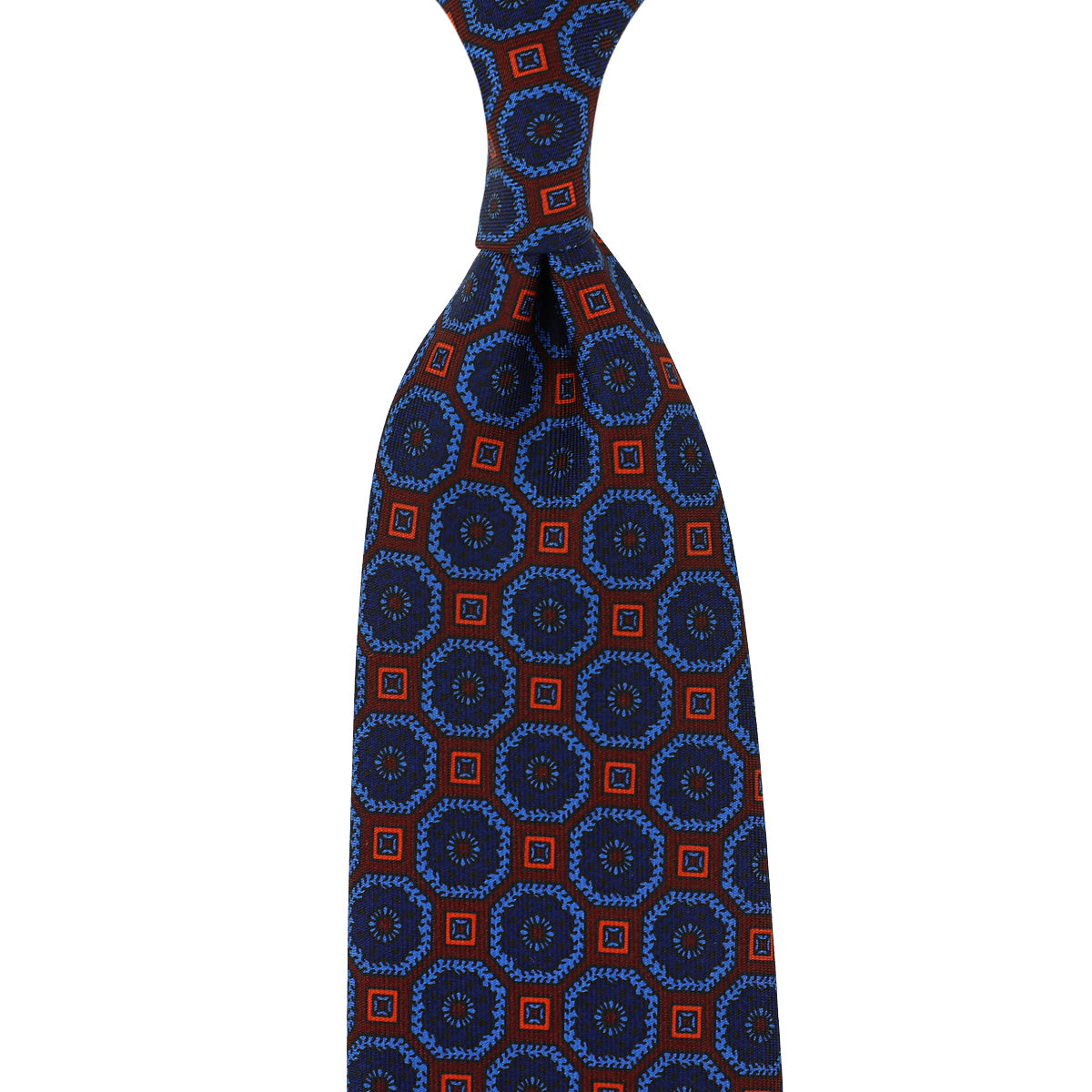 Ancient Madder Silk Tie - Burgundy - Hand-Rolled
