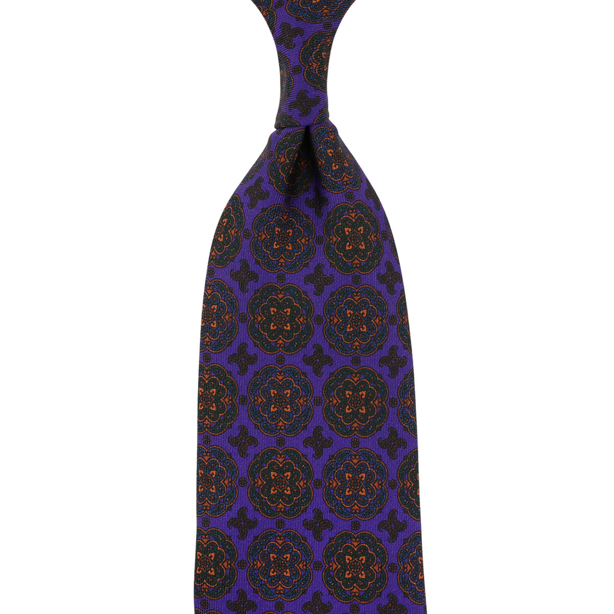 Ancient Madder Silk Tie - Purple - Hand-Rolled