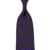 Ancient Madder Silk Tie - Purple - Hand-Rolled