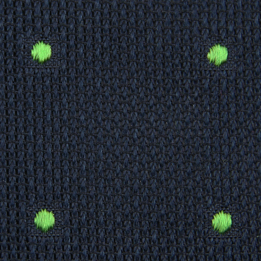 Dotted Grenadine / Garza Fina Bespoke Tie - Midnight / Green