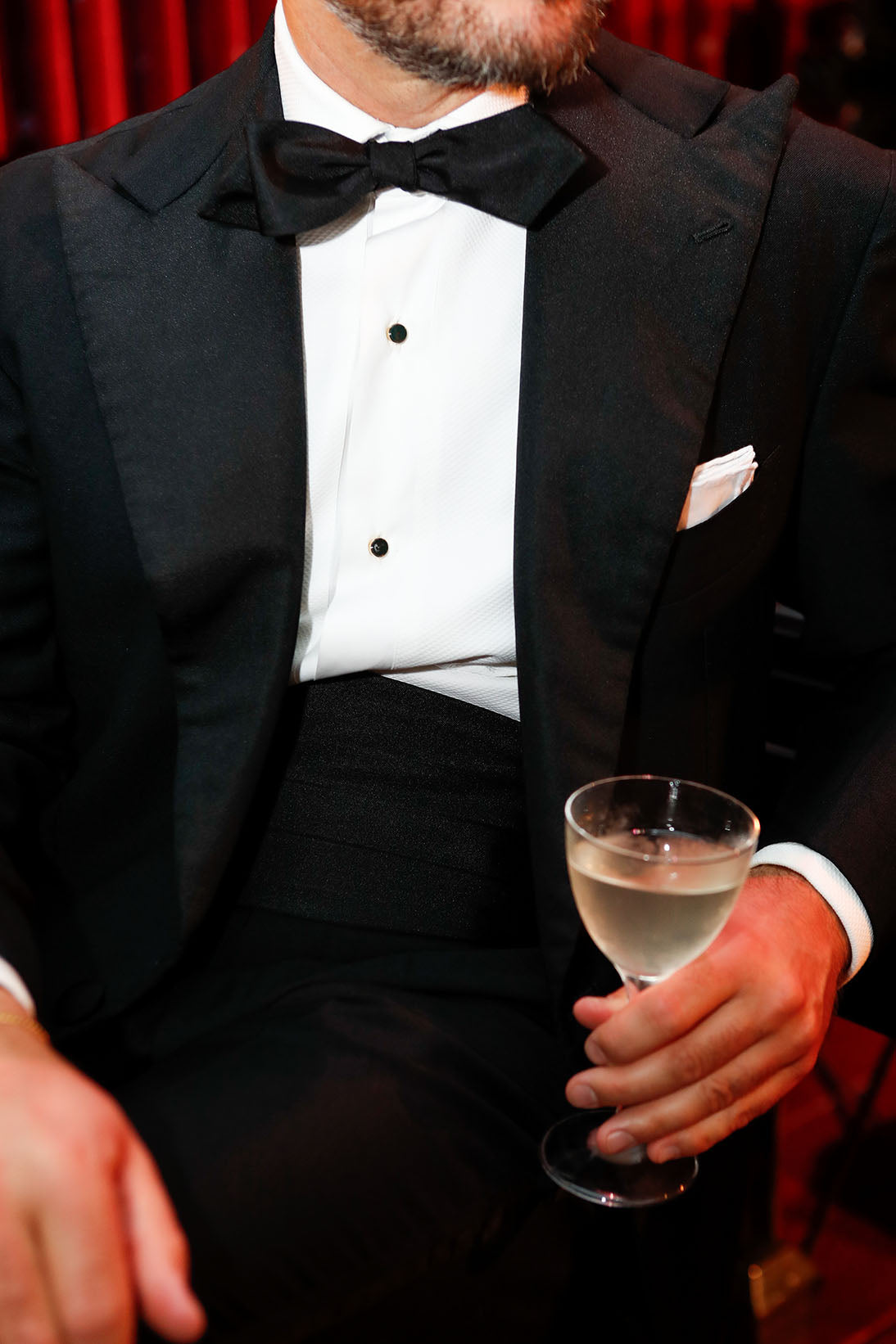 Barathea Cummerbund - Black - Silk