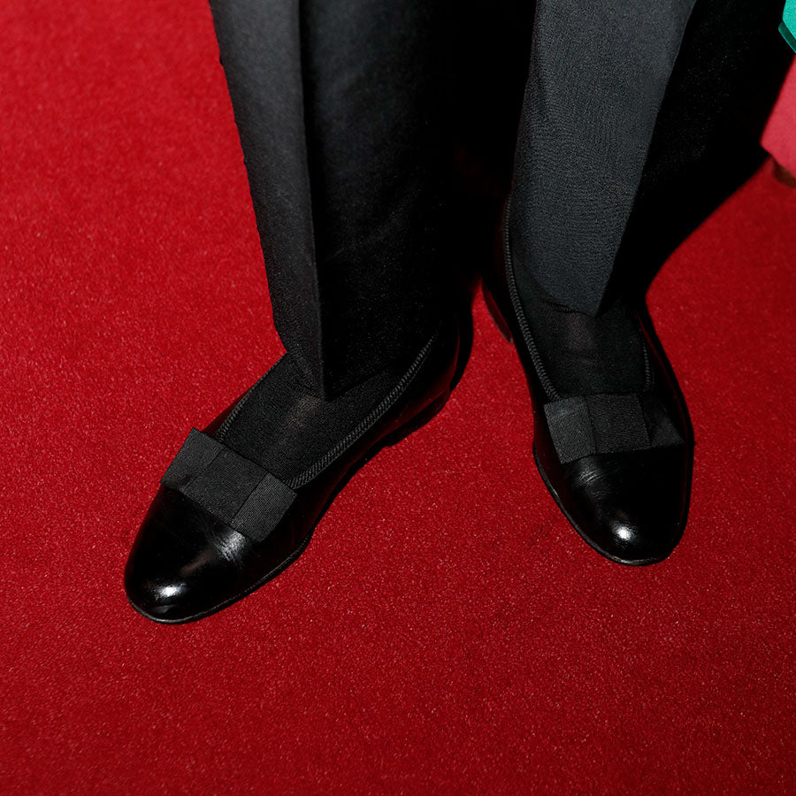 Knee Socks - Plain - Black - Silk