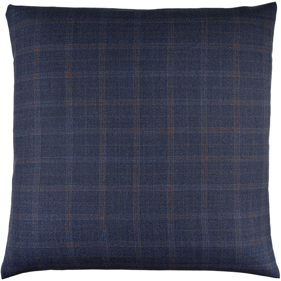 Vitale Barberis Wool Flannel Pillow - Navy Checked