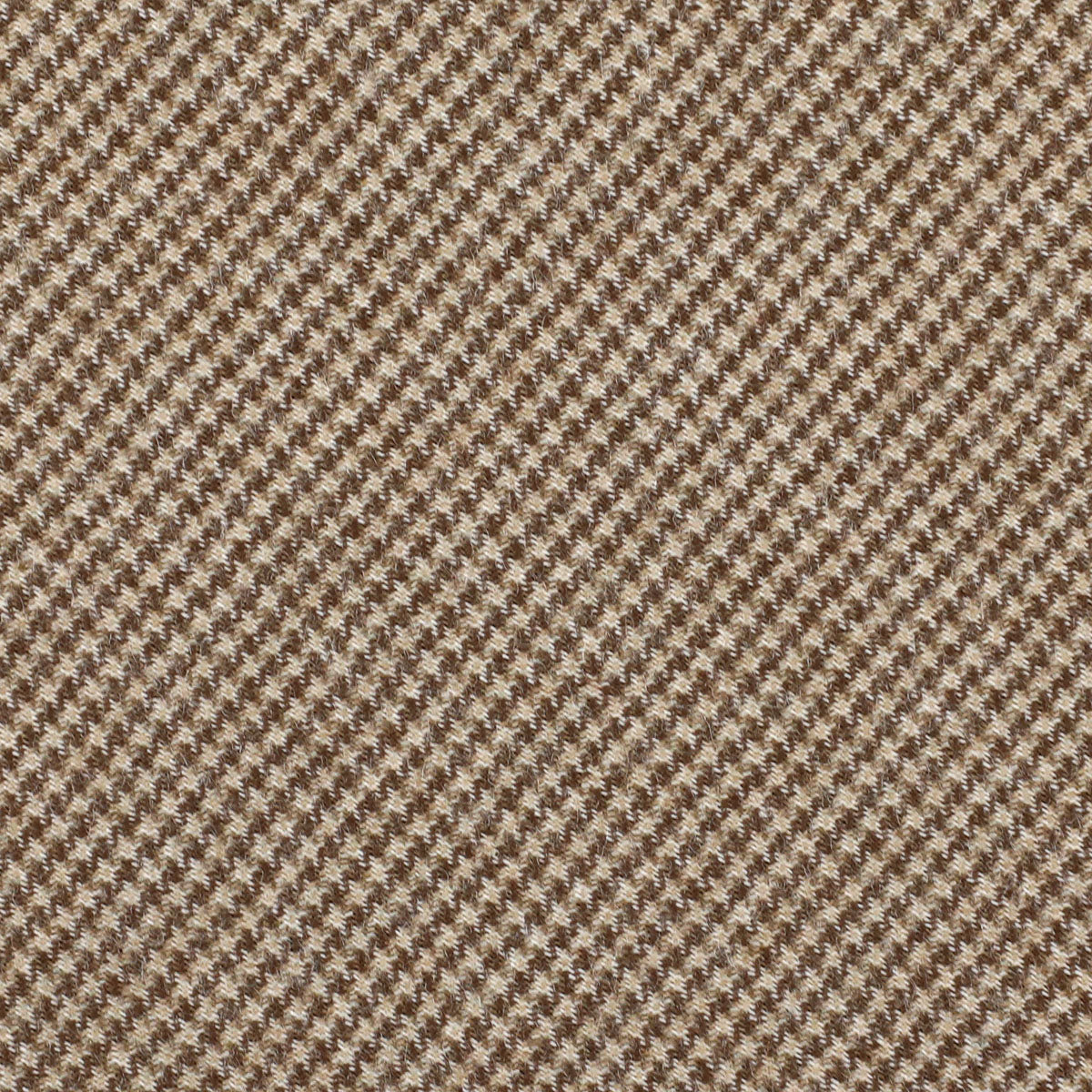 Vintage Houndstooth Bespoke Wool Tie - Brown