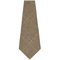 Abraham Moon POW Check Bespoke Wool / Linen Tie - Beige