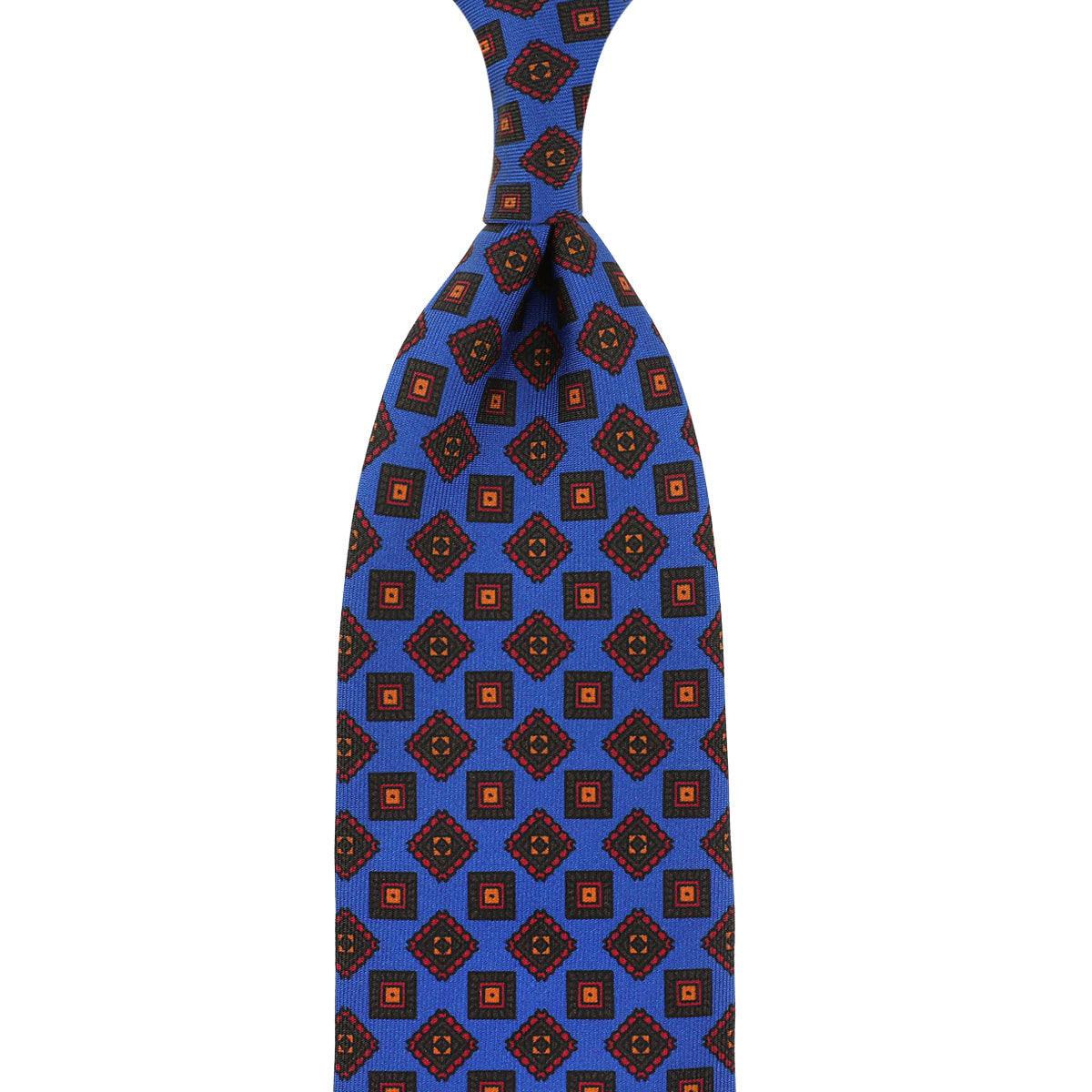 Ancient Madder Silk Tie - Madder Blue - Hand-Rolled