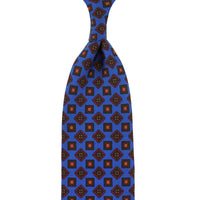 Ancient Madder Silk Tie - Madder Blue - Hand-Rolled