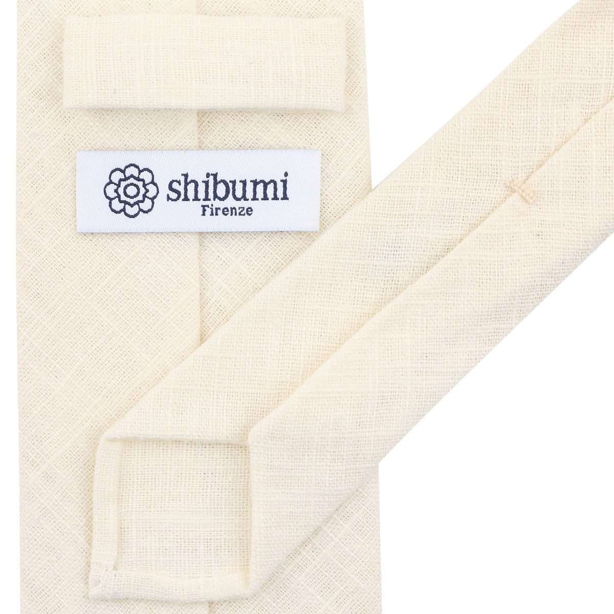 Japanese Ramie Tie - Cream - Hand-Rolled