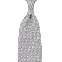 Grenadine / Garza Grossa Silk Tie - Silver - Hand-Rolled
