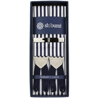 Barathea Braces - Navy / White