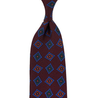 Ancient Madder Silk Tie - Burgundy - Hand-Rolled