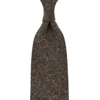 W. Bill Donegal Wool Tie - Brown - Hand-Rolled