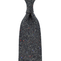 W. Bill Donegal Wool Tie - Grey - Hand-Rolled