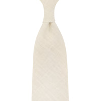 Japanese Ramie Tie - Cream - Hand-Rolled