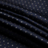 Floral Printed Silk Bespoke Tie - Navy