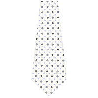 Floral Printed Silk Bespoke Tie - White