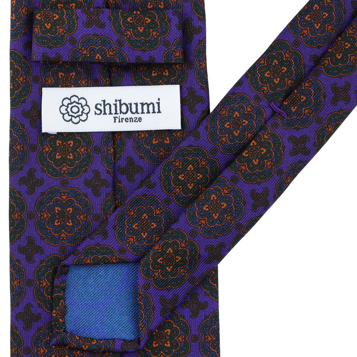 Ancient Madder Silk Tie - Purple - Hand-Rolled