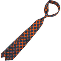 Ancient Madder Silk Tie - Orange - Hand-Rolled