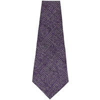 Glencheck Bespoke Wool Tie - Purple