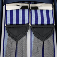 Barathea Braces - Navy / Grey