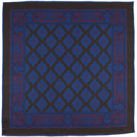 Ancient Madder Silk Pocket Square - Brown - 43x43cm