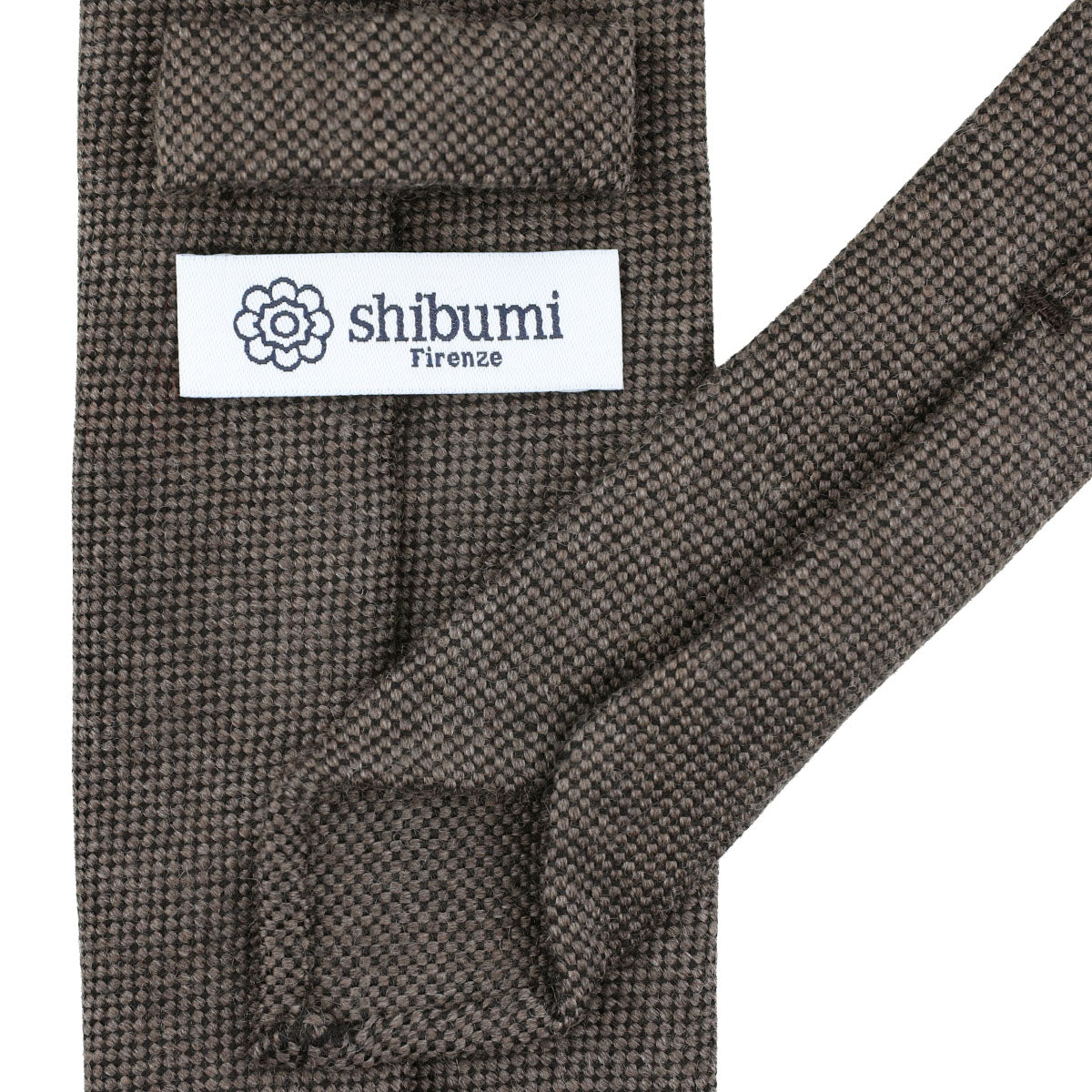 Plain Cashmere Tie - Hazelnut - Hand-Rolled