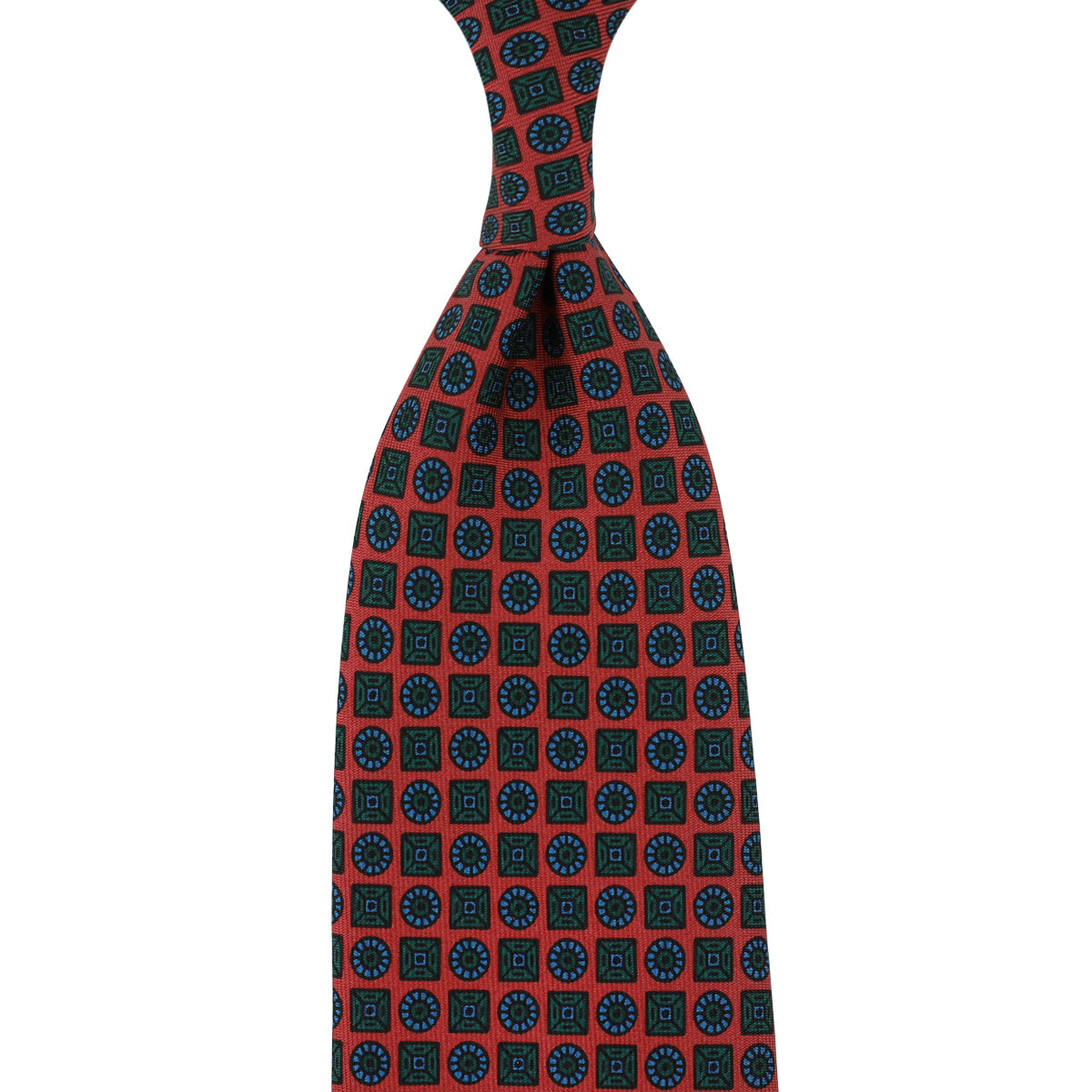 Ancient Madder Silk Tie - Cherry - Hand-Rolled