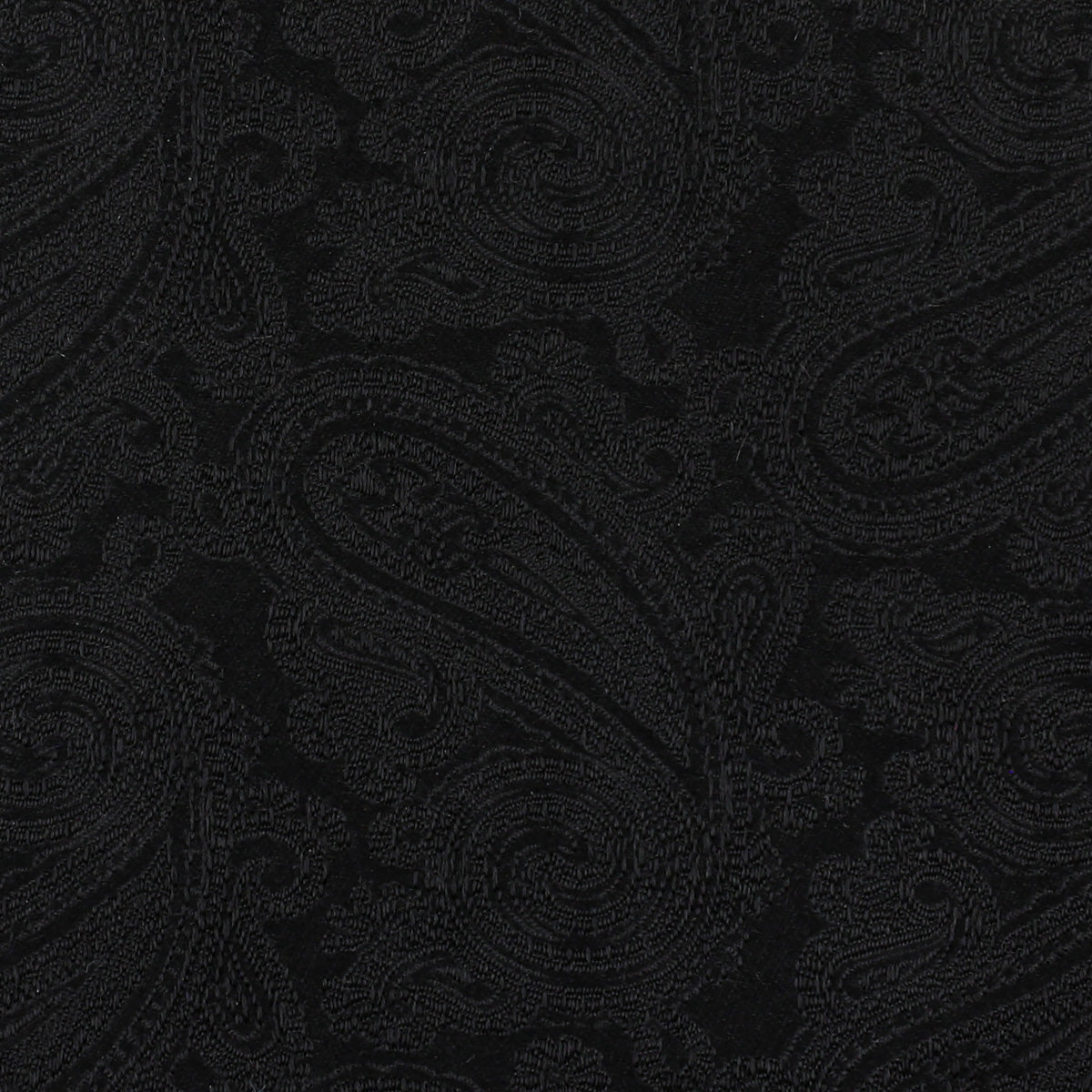 Paisley Jacquard Bespoke Silk Tie - Black