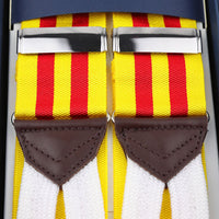 Barathea Braces - Yellow / Red