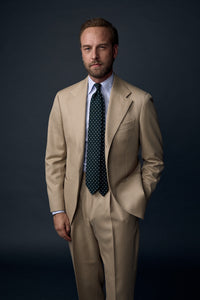 Anniversary Collection - Floral Printed Silk Tie - Madder Green