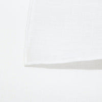 3x White Irish Linen Pocket Square - Hand-Rolled