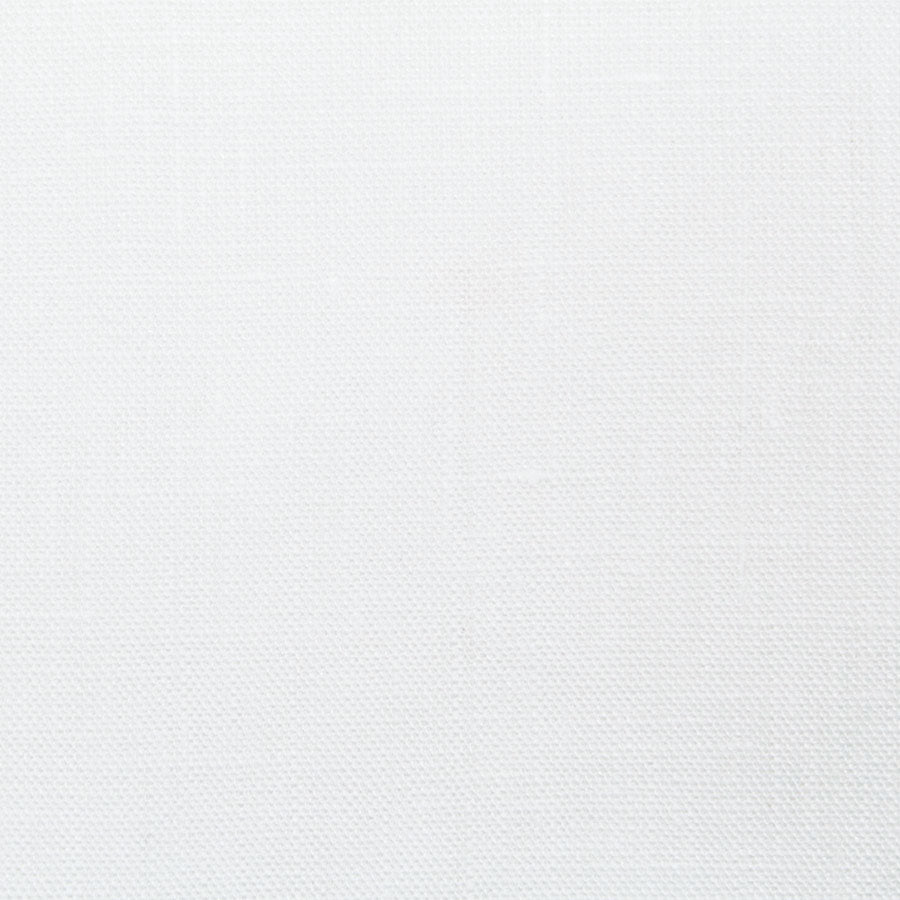 Irish Linen Pocket Square - White - Handrolled