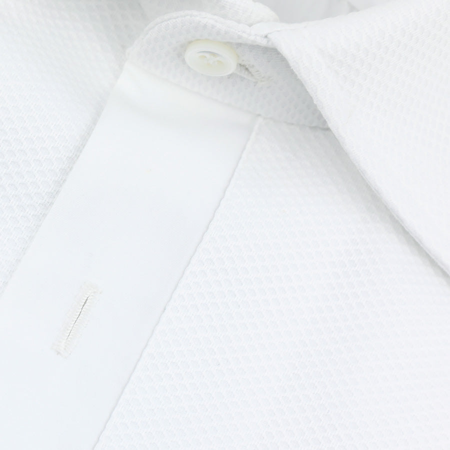 Smoking / Tuxedo Shirt - White - Marcella - Semi Spread