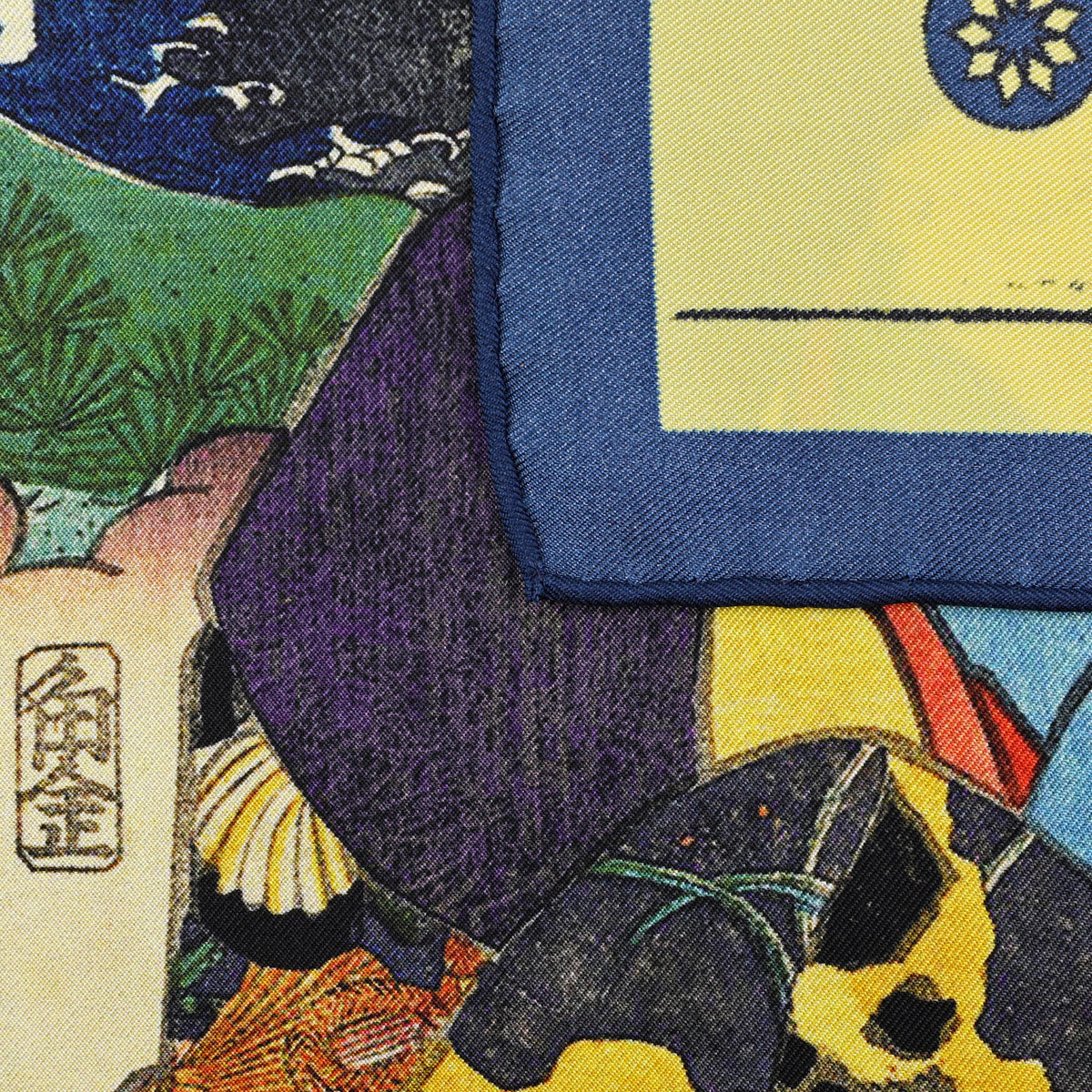 Ukiyo-e Silk Pocket Square - Akashi - 40x40cm