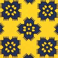 Floral Printed Bespoke Silk Tie - Yellow