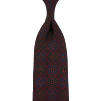 Ancient Madder Silk Tie - Burgundy - Hand-Rolled