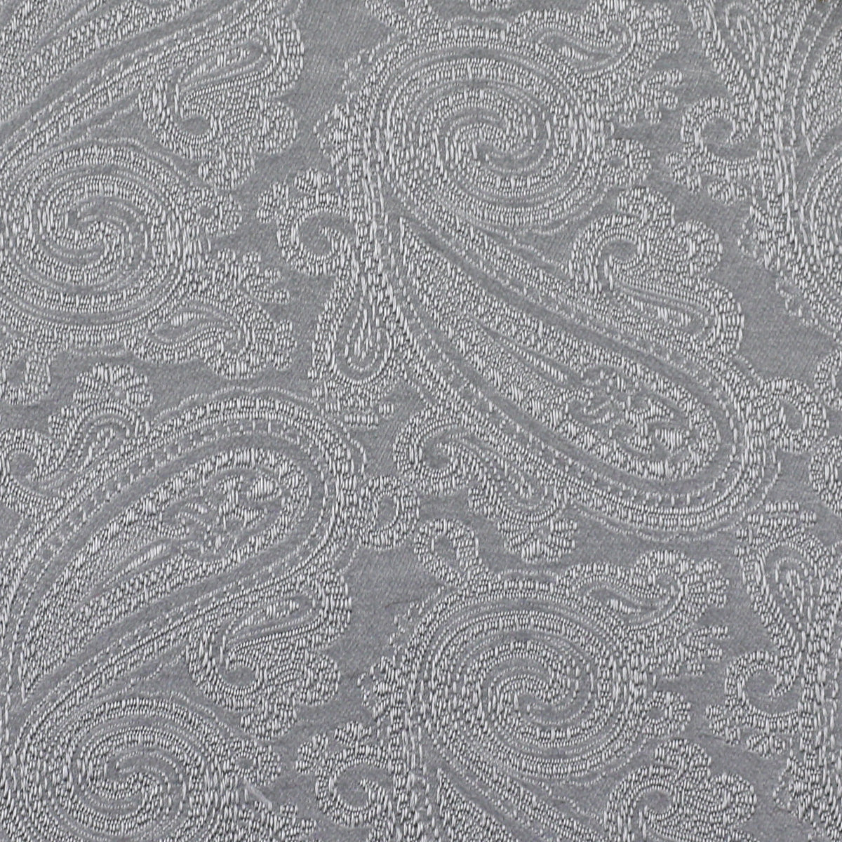 Paisley Jacquard Bespoke Silk Tie - Silver