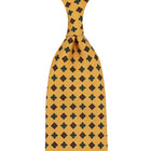 Floral Printed Silk Tie - Honey - Hand-Rolled