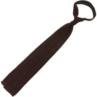 Silk Knit Tie - Chocolate