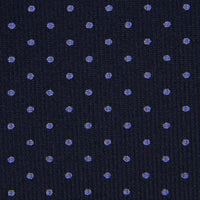 50oz Dotted Printed Bespoke Silk Tie - Navy