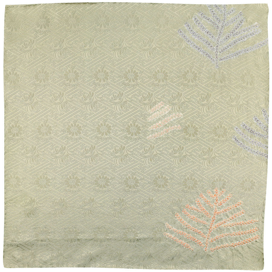 Vintage Kimono Silk Pocket Square - Pistachio